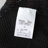 マーティンキム ロゴ メッシュトップス ブラック レディース