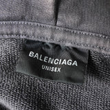 バレンシアガ ヴィンテージ ウォッシュ加工 ロゴ オーバーサイズ フーディー パーカー グレー