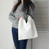 エムエムシックス メゾン マルジェラ ジャパニーズバッグ ミニ レザー ハンドバッグ ホワイト