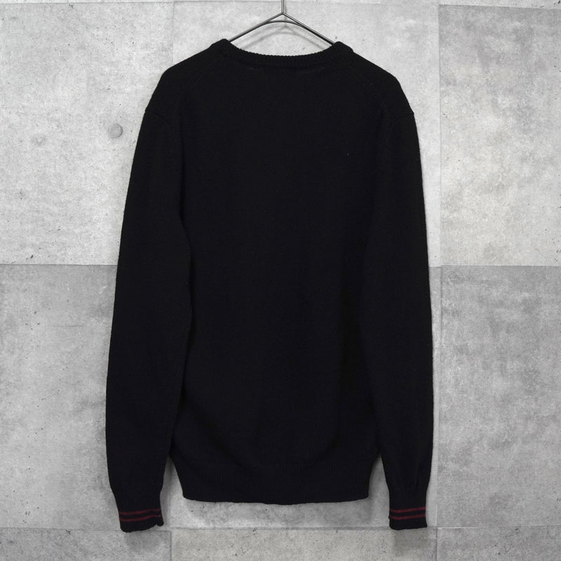 フレッドペリー ロゴ ニット ブラック