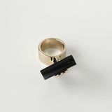 シャネル ココマーク マトラッセ リング シルバー / ブラック 9.5号 - NEWSED