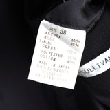 ジョンローレンスサリバン ベロア襟 アンゴラ ウール チェスターコート ブラック