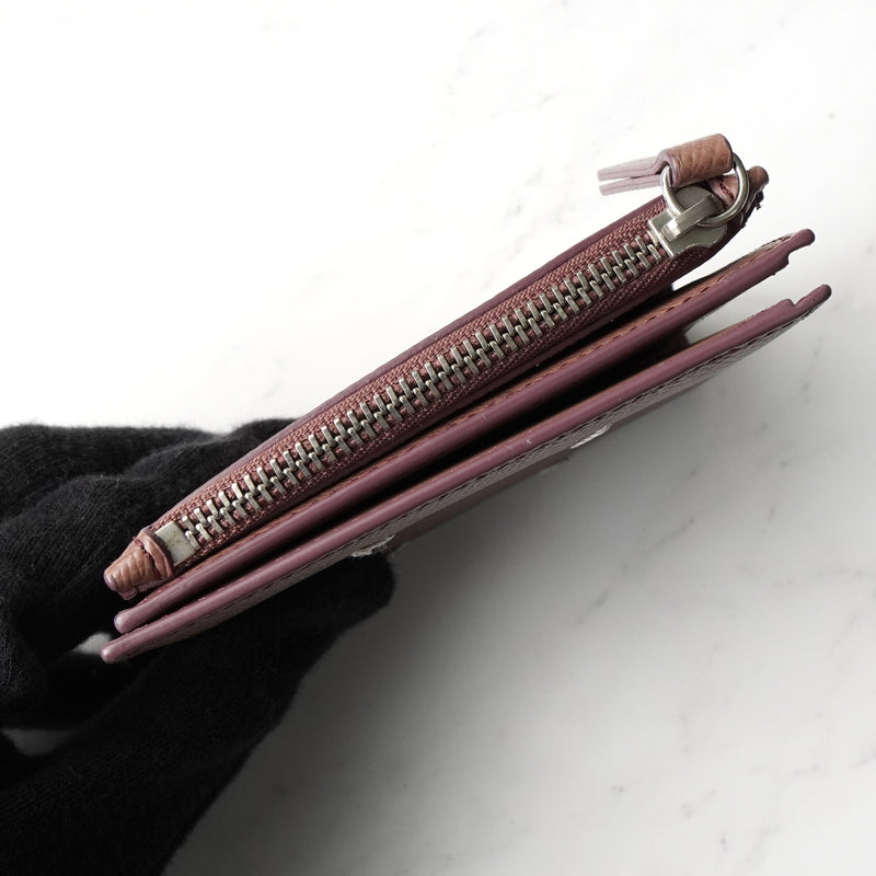 メゾン マルジェラ 4ステッチ 四つタグ レザー 二つ折り財布 コンパクトウォレット パープルブラウン