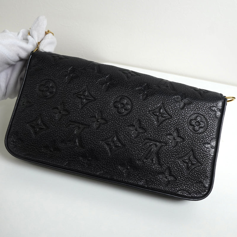 ルイ ヴィトン モノグラムアンプラント ポシェット フェリシー ノワール M82477
