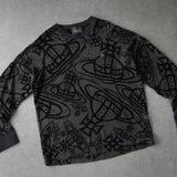 Vivienne Westwood Orb Print Knit in Gray