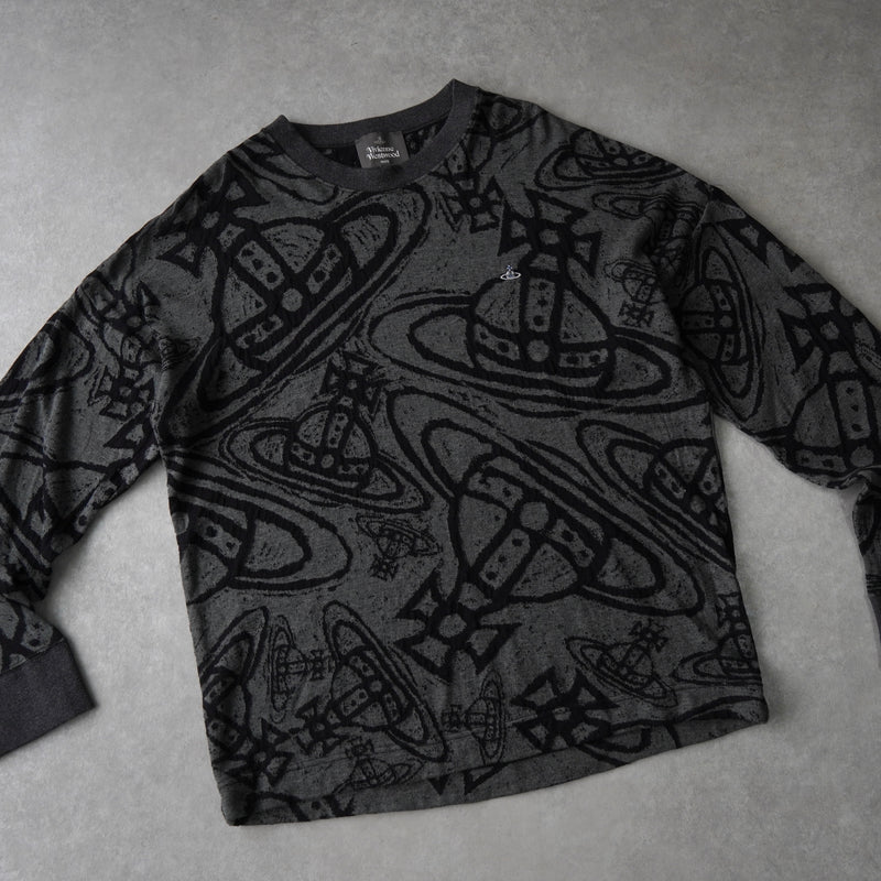 Vivienne Westwood Orb Print Knit in Gray