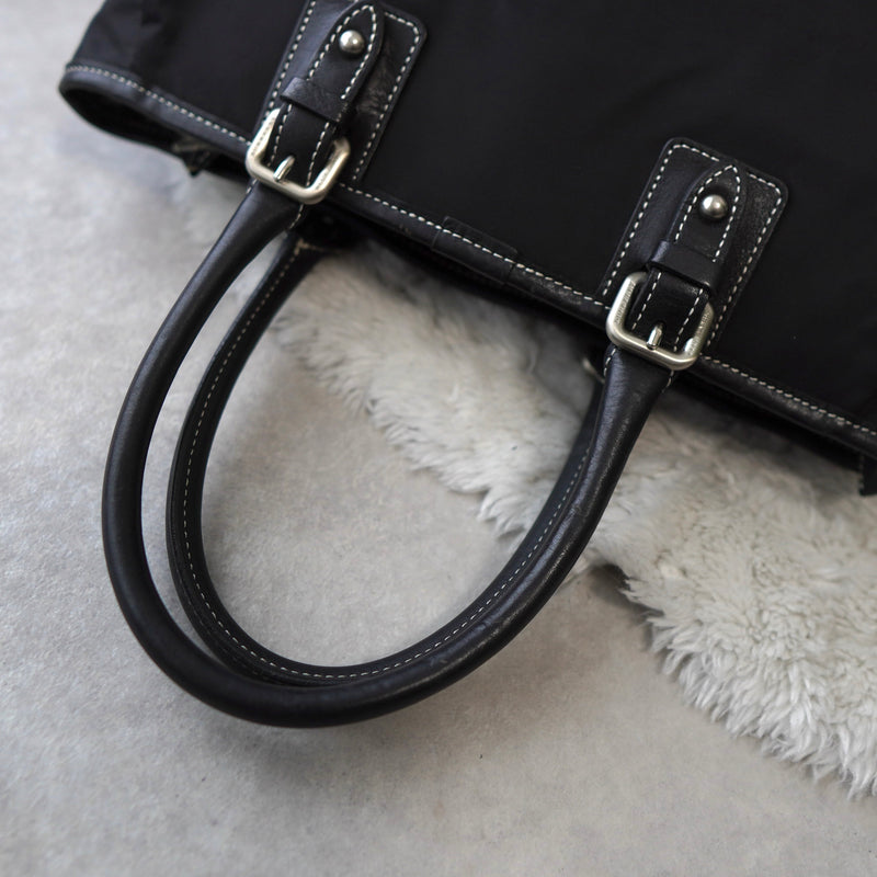 Nylon Leather Hand Bag
