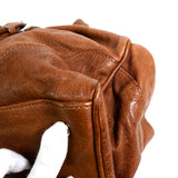 プラダ トライアングルロゴ レザー ドクターズバッグ ハンドバッグ ブラウン