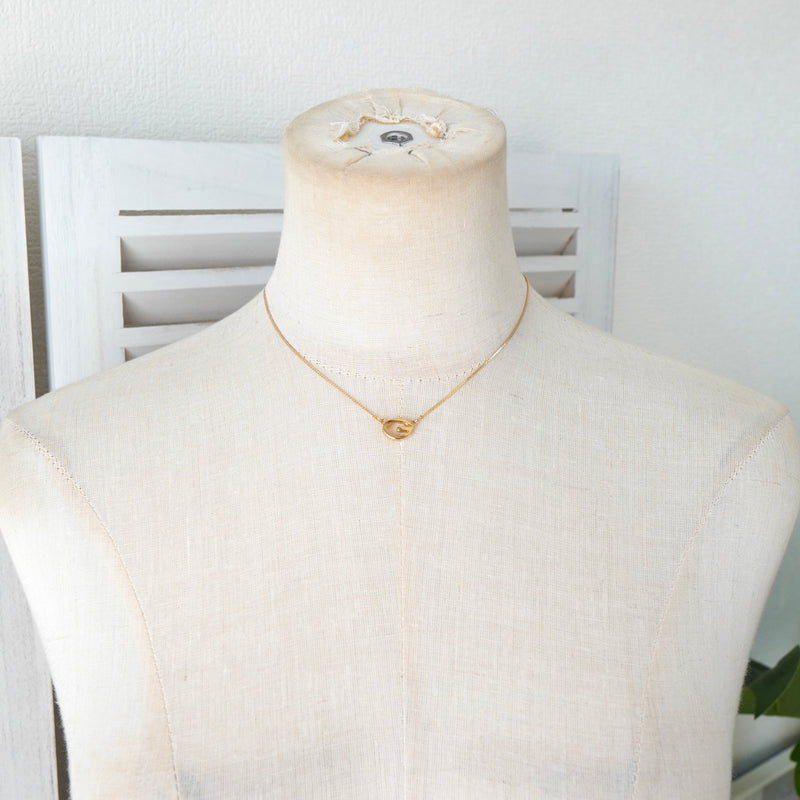 ジバンシィ ヴィンテージ Gロゴ ネックレス GP ゴールド