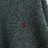 ポロ ラルフローレン スモールポニーロゴ ウール ニット グリーン