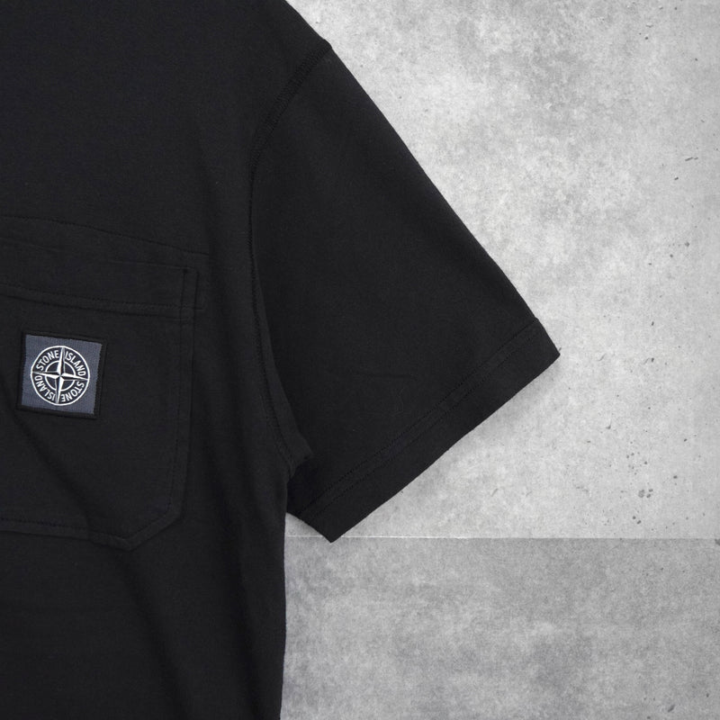 ストーンアイランド コンパスロゴパッチ Tシャツ ブラック