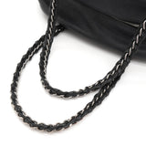 シャネル ココマーク ラグジュアリーライン レザー チェーン ショルダーバッグ ボーリングバッグ ブラック 1番台8桁