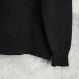 イヴサンローラン ヴィンテージ YSLロゴ ウール ニット チャコールグレー