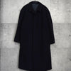 イヴ サンローラン ヴィンテージ ウールコート ステンカラーコート ネイビー