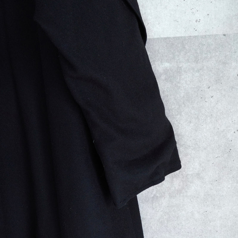 バーバリー アルパカ混紡 ガウンコート ブラック レディース