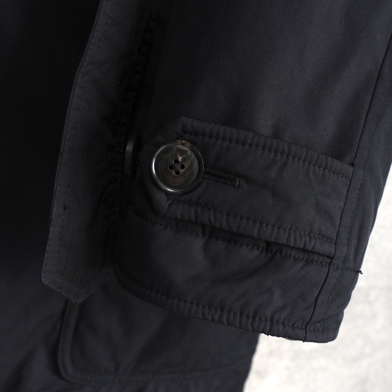 ポロ バイ ラルフローレン レザー切り替え フーデッド 中綿ジャケット コート ブラック