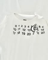 エムエムシックス メゾン マルジェラ フェイクレイヤード ホール Tシャツ ホワイト XS メンズ レディース