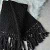 サンローラン パリ ニット フリンジ ロングマフラー