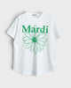マルディ メクルディ フラワー ロゴ Tシャツ ホワイト レディース