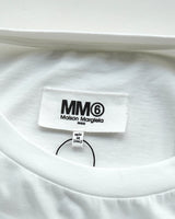 エムエムシックス メゾン マルジェラ フェイクレイヤード ホール Tシャツ ホワイト XS メンズ レディース