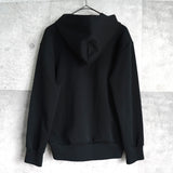 プレイ コム デ ギャルソン ハートロゴ ジップアップ パーカー ブラック