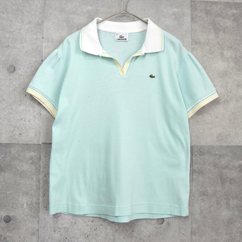 Lacoste 徽标贴片网球衫，女式短袖 Polo 衫