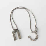 シャネル ココマーク ダブルバー プレート ネックレス ブラックシルバー 99/A - NEWSED