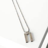 シャネル ココマーク ダブルバー プレート ネックレス ブラックシルバー 99/A - NEWSED