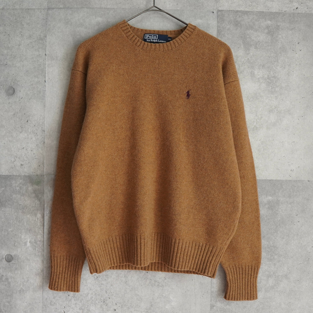 ポロ ラルフローレン スモールポニーロゴ ニット キャメル