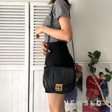 Studs Leather Shoulder Bag