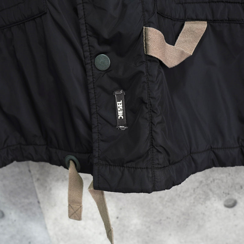 ディーゼル ベンチコート メンズ ブラック