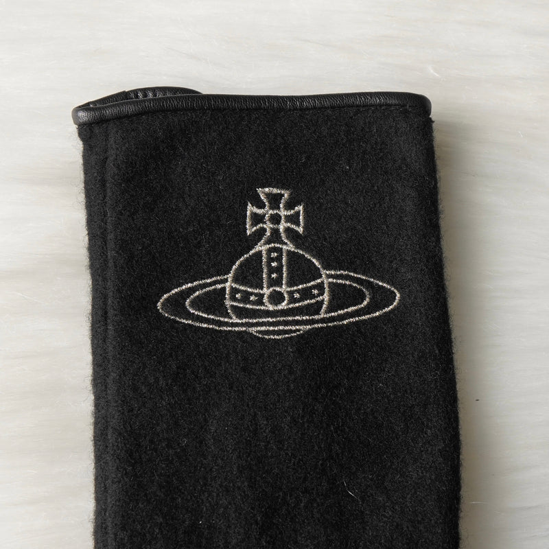 ヴィヴィアン ウエストウッド オーブ レザー口 グローブ 手袋 ブラック レディース