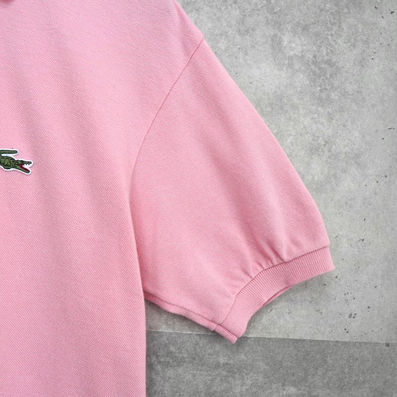 Lacoste Chemise 徽标贴片短袖 Polo 衫（浅粉色）
