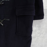 バーバリー ノバチェック裏地 ダッフルコート  ネイビー