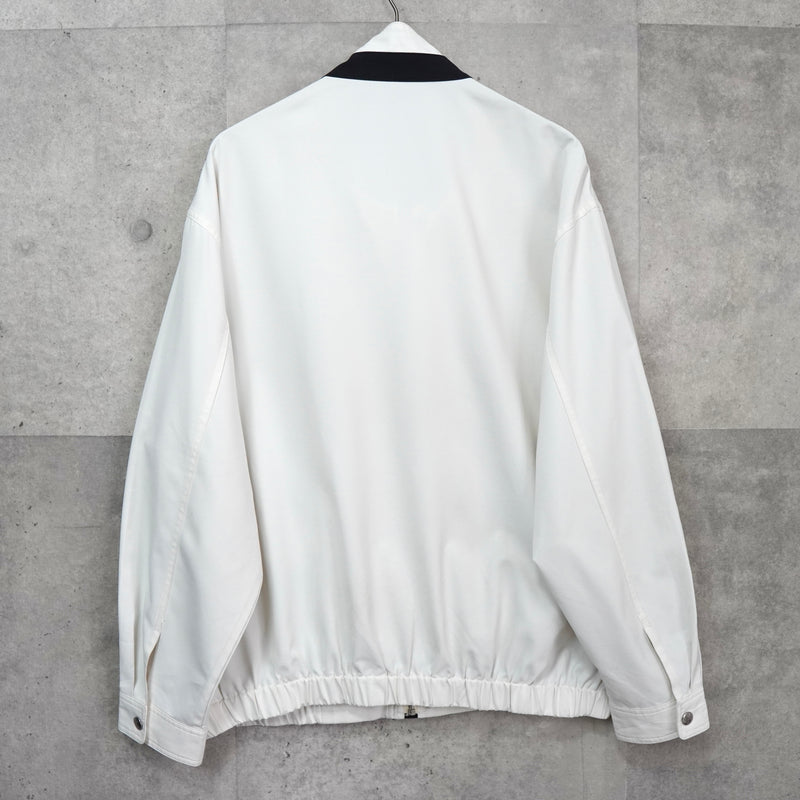 イヴ サンローラン ヴィンテージ YSLロゴ ブルゾン ジャケット ホワイト / ネイビー