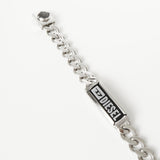 ディーゼル ロゴ プレート ステンレス チェーン ブレスレット シルバー メンズ 箱付き