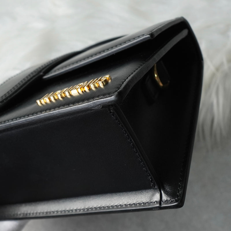 ジャックムス バンビーノ ラージ ショルダーバッグ ハンドバッグ ブラック