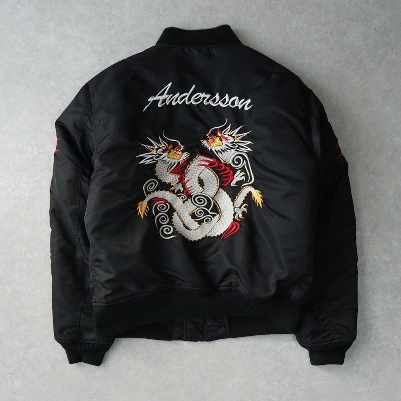 Schott × ANDERSSON BELL ショット × アンダースンベル 中綿 スカジャン MA-1 ボンバージャケット ブラック