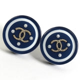 シャネル ココマーク パール サークル ピアス ネイビー レディース