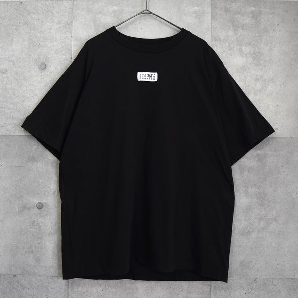 エムエムシックス メゾン マルジェラ ナンバーロゴ Tシャツ ブラック