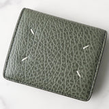 メゾン マルジェラ 四つタグ レザー 二つ折り財布 コンパクトウォレット カーキ 箱付き