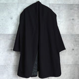 バーバリー アルパカ混紡 ガウンコート ブラック レディース