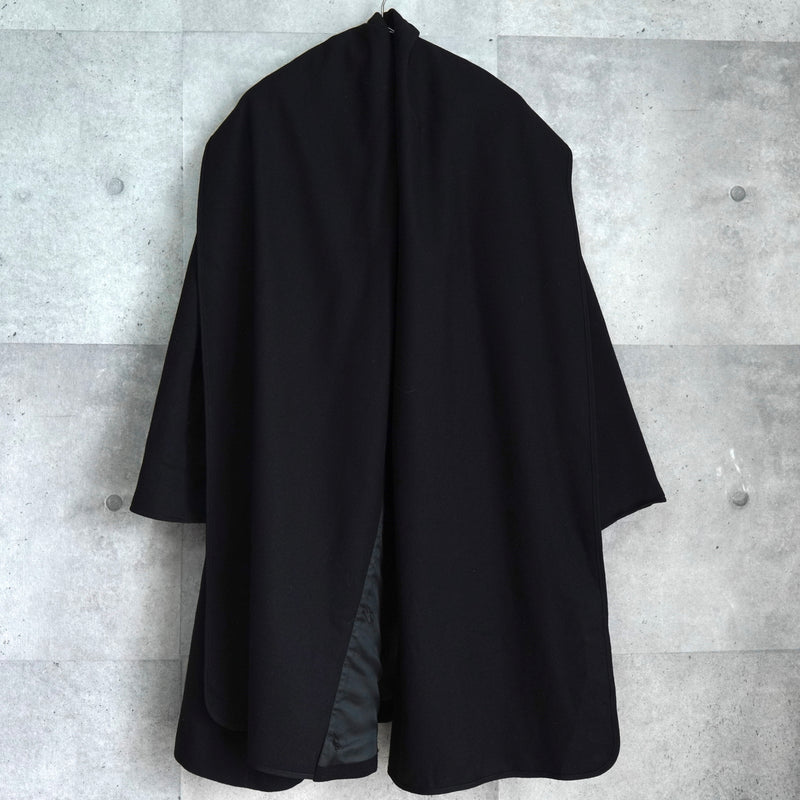 バーバリー アルパカ混紡 ガウンコート ブラック レディース