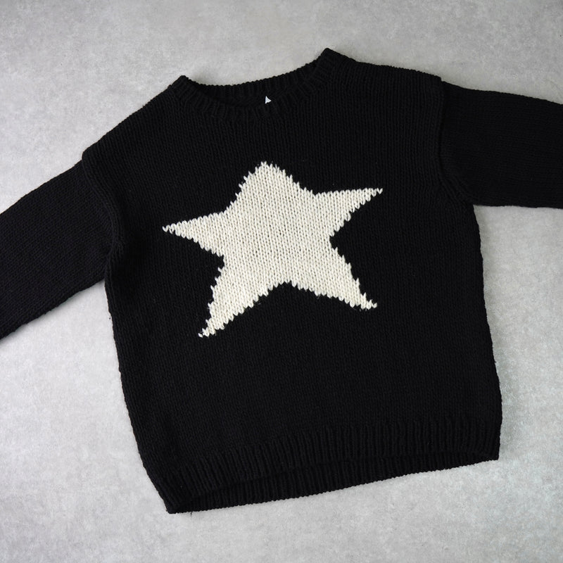 THRIFTY LOOK STAR HAND KNIT スリフティールック スター ハンドニット ブラック