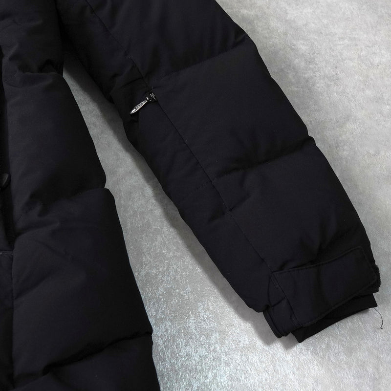 ザ ノースフェイス ドライベント ロゴ ロング丈 ダウンジャケット ダウンコート ブラック