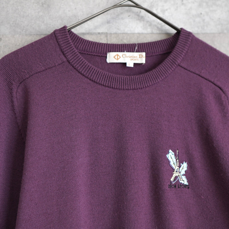90's｜Embroidery Wool Sweater