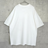 エムエムシックス メゾン マルジェラ ロゴプリント オーバーサイズ Tシャツ ホワイト