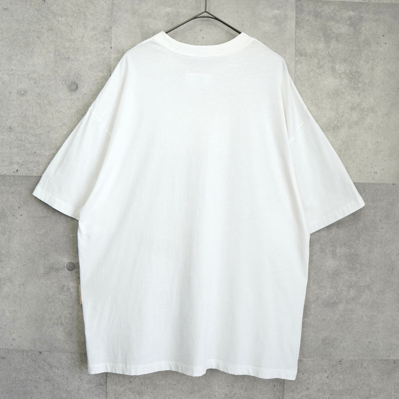 エムエムシックス メゾン マルジェラ ロゴプリント オーバーサイズ Tシャツ ホワイト