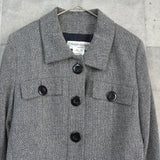 イヴサンローラン ヴィンテージ ツイード ジャケット グレー レディース