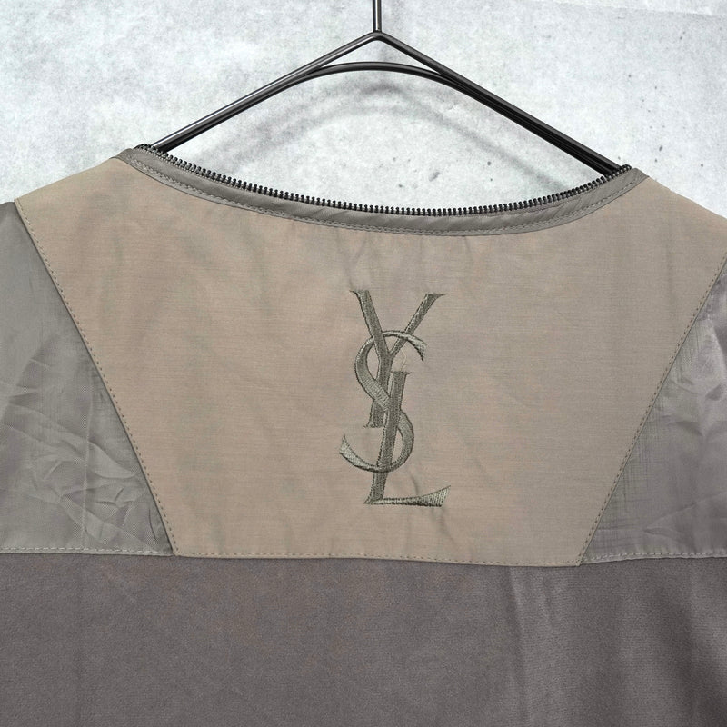 イヴ サンローラン ヴィンテージ YSLロゴ ブルゾン ジャケット ベージュ